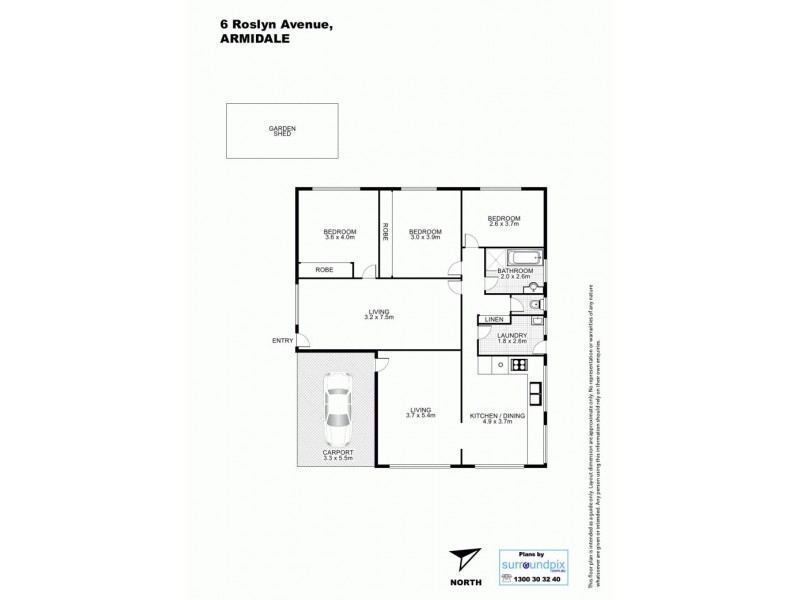 6 Roslyn Avenue, Armidale NSW 2350 Floorplan