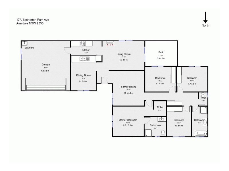 17 A Netherton Park Avenue, Armidale NSW 2350 Floorplan