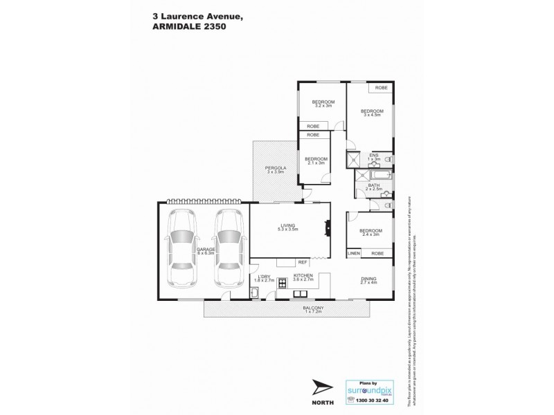 3 Laurence Avenue, Armidale NSW 2350 Floorplan