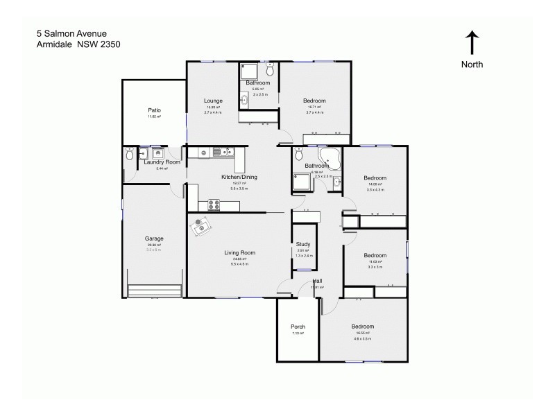 5 Salmon Avenue, Armidale NSW 2350 Floorplan