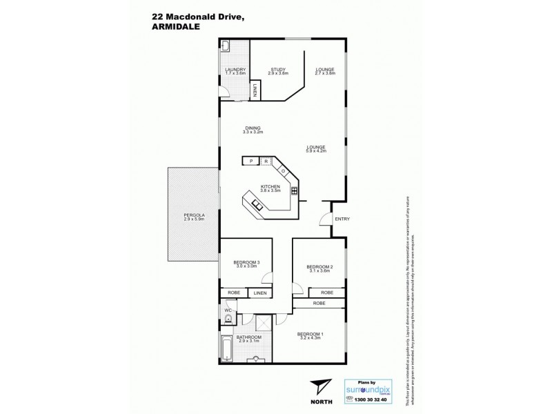 22 MacDonald Drive, Armidale NSW 2350 Floorplan