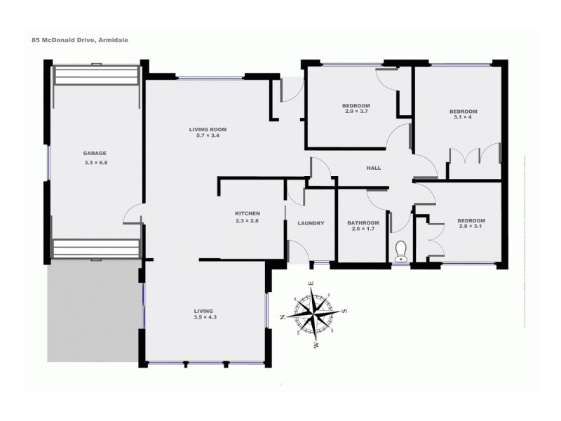 85 MacDonald Drive, Armidale NSW 2350 Floorplan