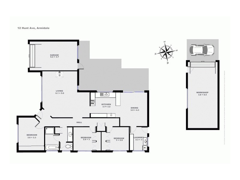 12 Hunt Avenue, Armidale NSW 2350 Floorplan