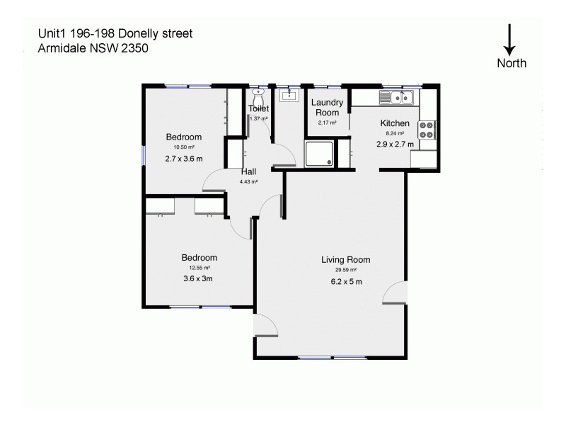 1/196-198 Donnelly Street, Armidale NSW 2350 Floorplan