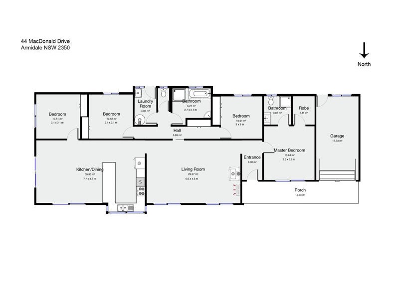 44 MacDonald Drive, Armidale NSW 2350 Floorplan