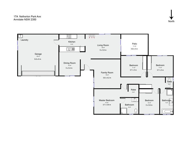 17A Netherton Park Avenue, Armidale NSW 2350 Floorplan