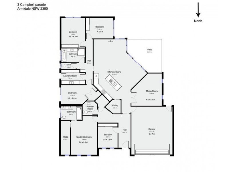 3 Campbell Parade, Armidale NSW 2350 Floorplan