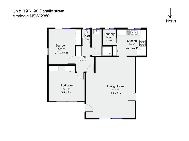1/196-198 Donnelly Street, Armidale NSW 2350 Floorplan