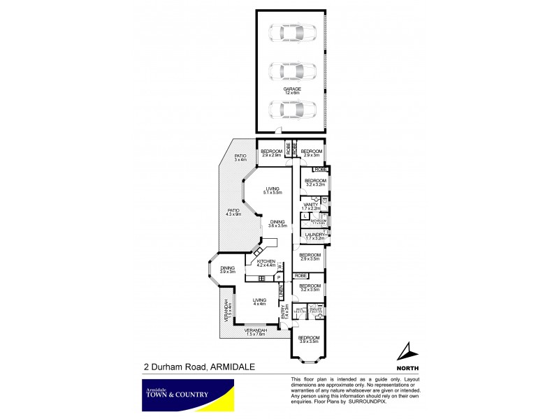 2 Durham Road, Armidale NSW 2350 Floorplan
