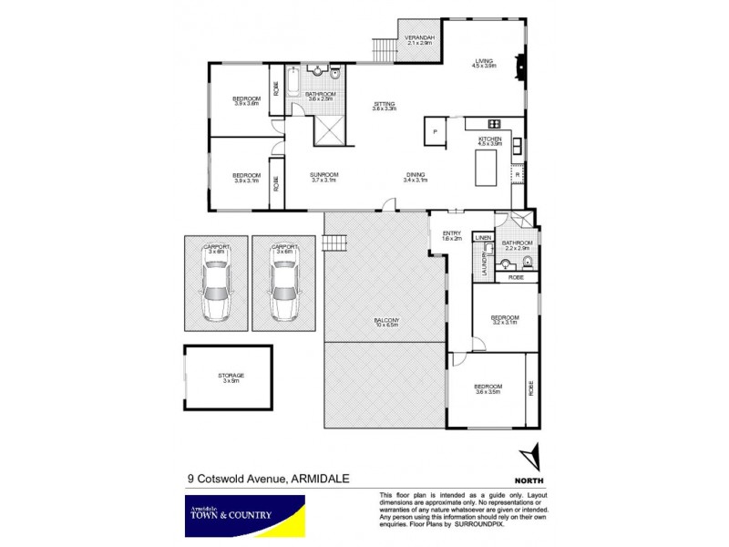 9 Cotswold Avenue, Armidale NSW 2350 Floorplan