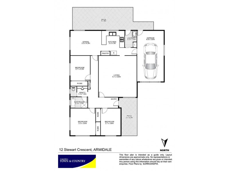 12 Stewart Crescent, Armidale NSW 2350 Floorplan