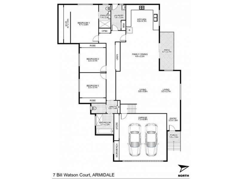 7 Bill Watson Avenue, Armidale NSW 2350 Floorplan