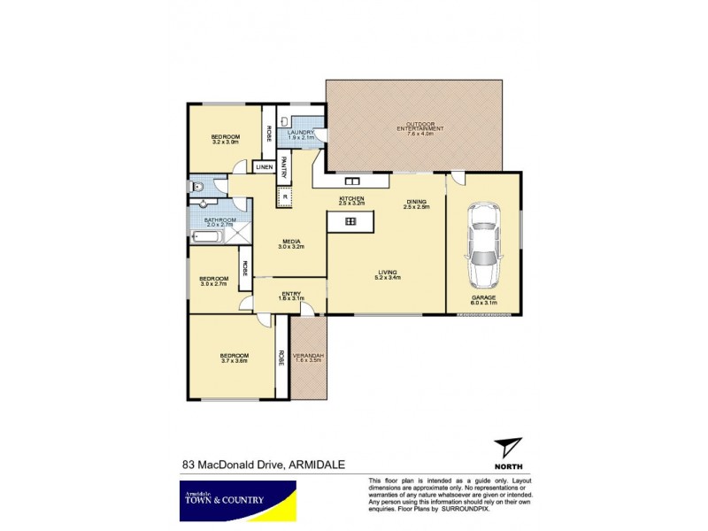 83 MacDonald Drive, Armidale NSW 2350 Floorplan