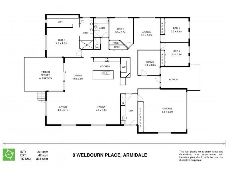 8 Welbourn Place, Armidale NSW 2350 Floorplan