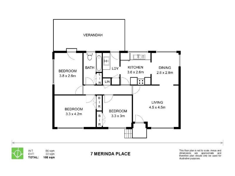 7 Merinda Place, Armidale NSW 2350 Floorplan