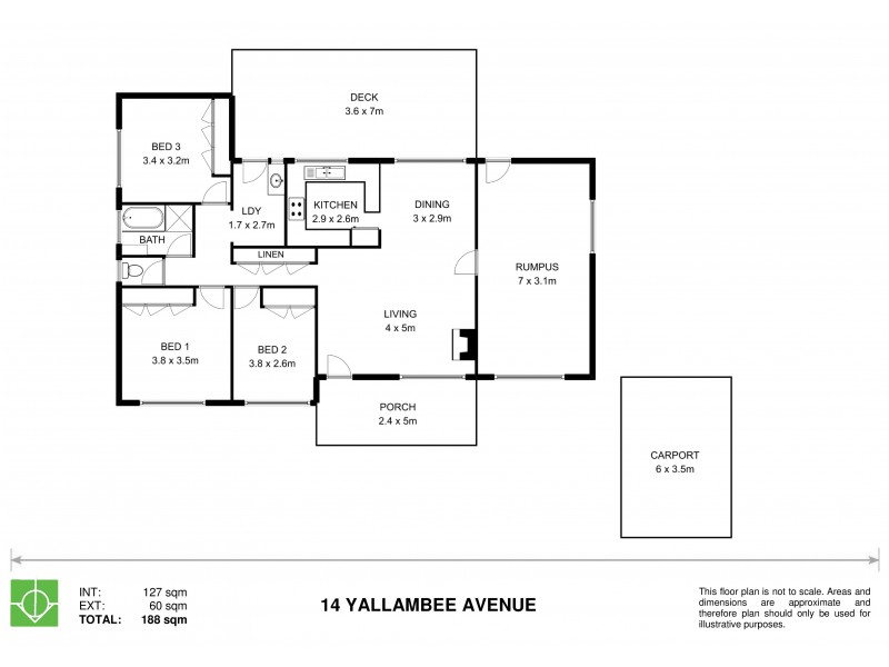 14 Yallambee Avenue, Armidale NSW 2350 Floorplan