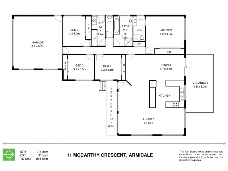 11 McCarthy Crescent, Armidale NSW 2350 Floorplan