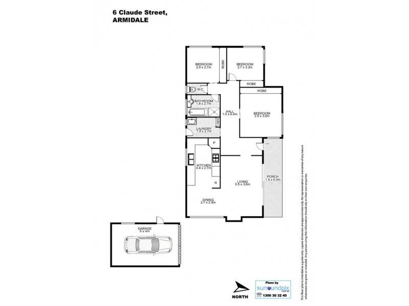 6 Claude Street, Armidale NSW 2350 Floorplan
