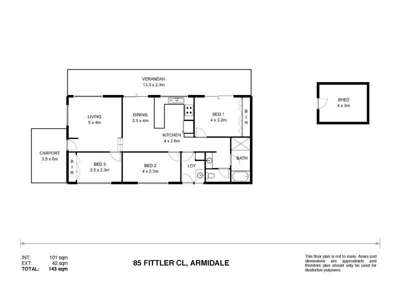 85 Fittler Close, Armidale NSW 2350 Floorplan