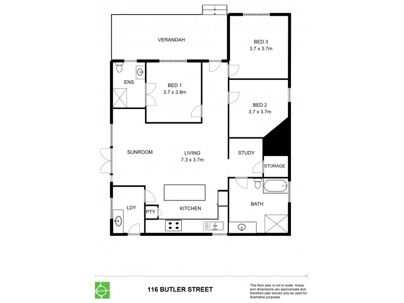 116 Butler Street, Armidale NSW 2350 Floorplan