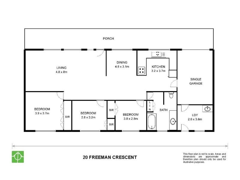 20 Freeman Crescent, Armidale NSW 2350 Floorplan
