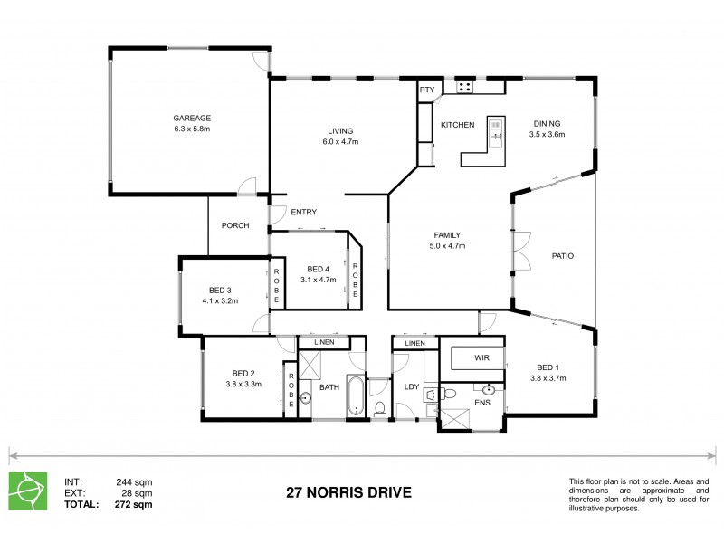 27 Norris Drive, Armidale NSW 2350 Floorplan