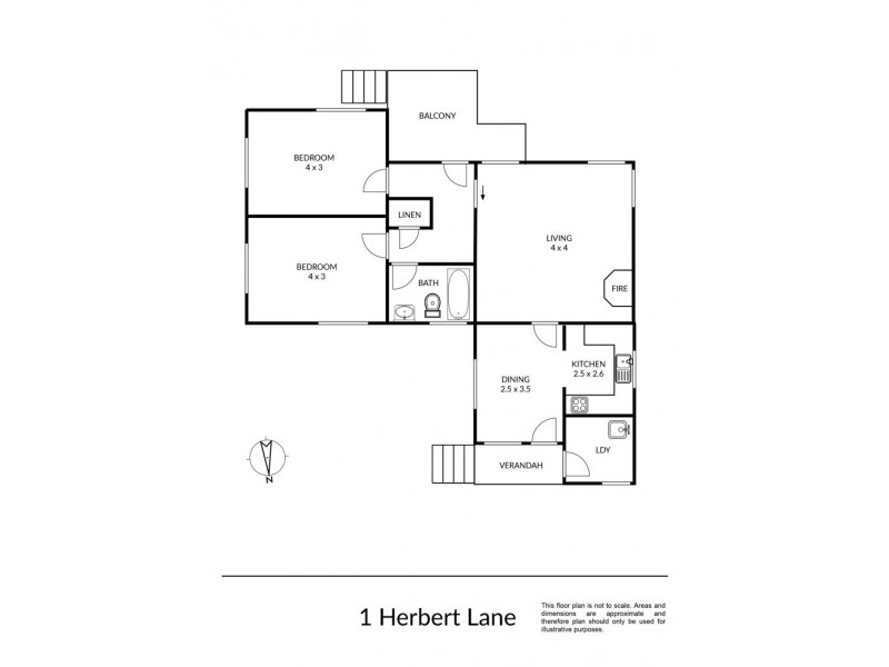 1 Herbert Lane, Armidale NSW 2350 Floorplan