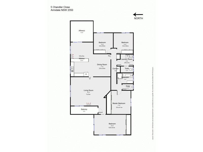 5 Chandler Close, Armidale NSW 2350 Floorplan