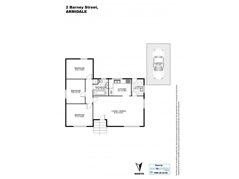 2 Barney Street, Armidale NSW 2350 Floorplan