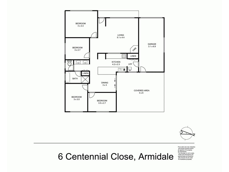 6 Centennial Close, Armidale NSW 2350 Floorplan
