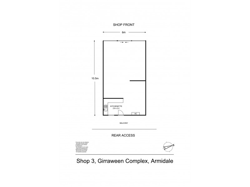 Shop 3/4-12 Queen Elizabeth Drive, Armidale NSW 2350 Floorplan