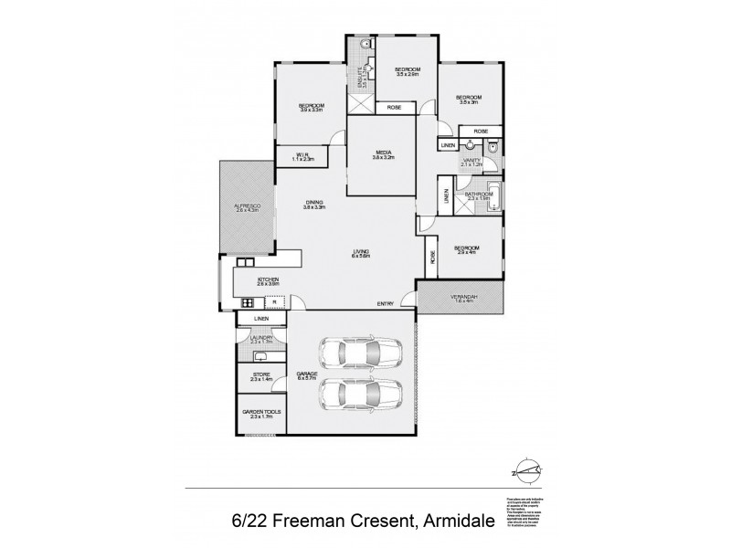 6/ 22 Freeman Crescent, Armidale NSW 2350 Floorplan