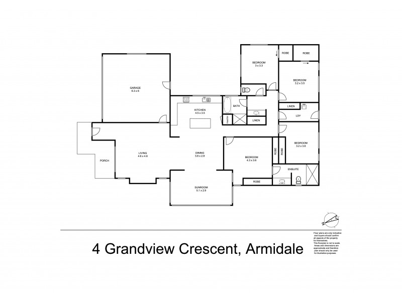 4 Grandview Crescent, Armidale NSW 2350 Floorplan
