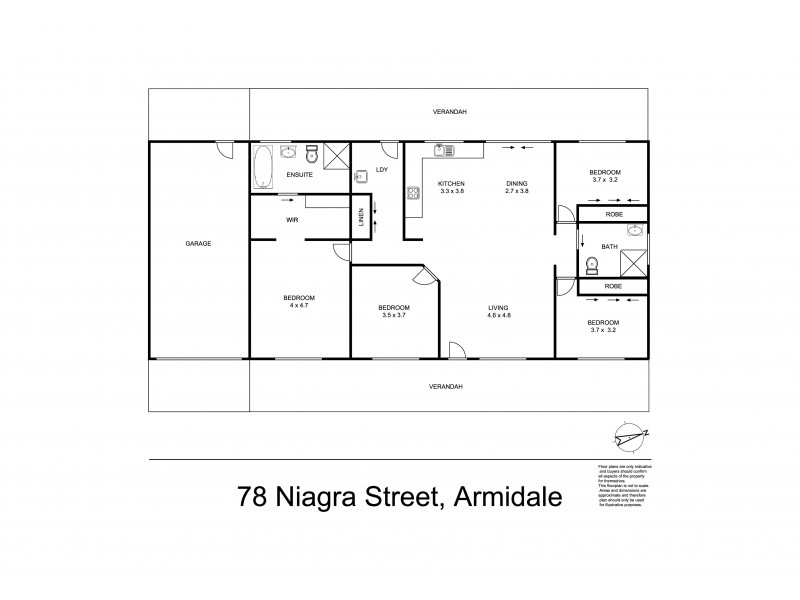 78 Niagara Street, Armidale NSW 2350 Floorplan