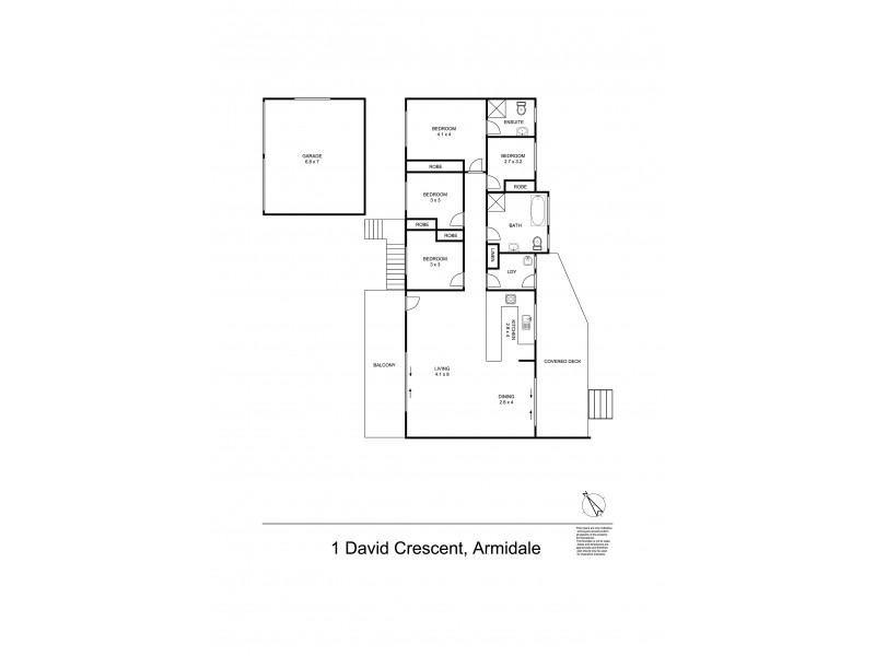 1 David Crescent, Armidale NSW 2350 Floorplan
