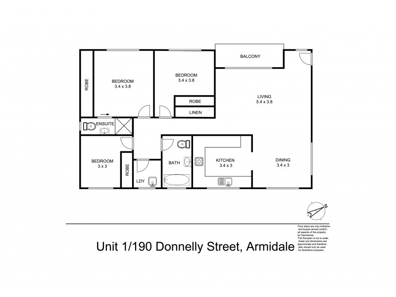 1/192 Donnelly Street, Armidale NSW 2350 Floorplan