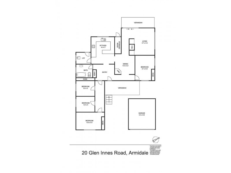 20 Glen Innes Road, Armidale NSW 2350 Floorplan
