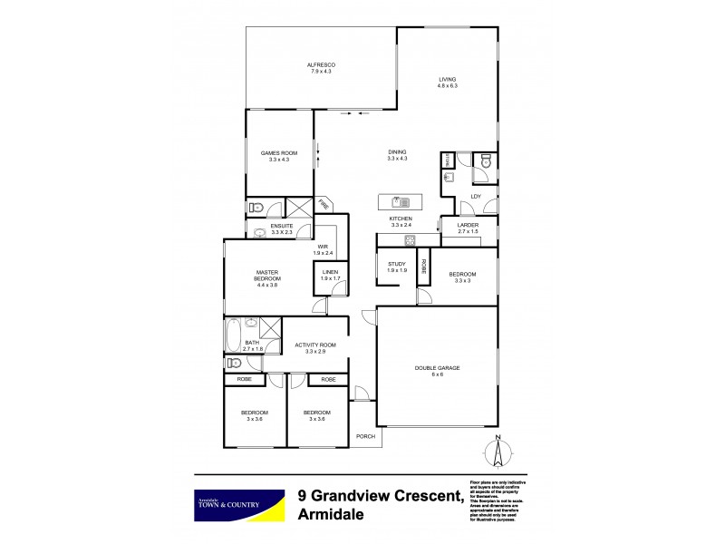 9 Grandview Crescent, Armidale NSW 2350 Floorplan
