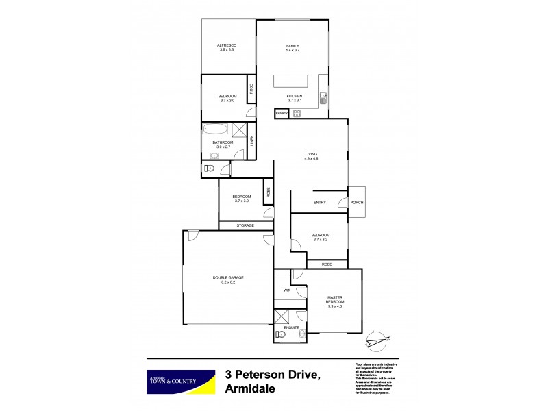 3 Peterson Drive, Armidale NSW 2350 Floorplan