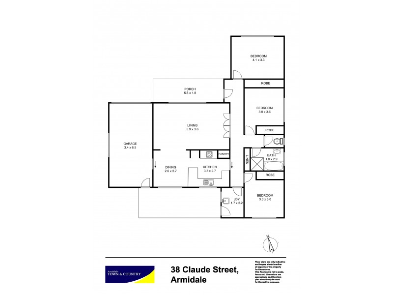 38 Claude Street, Armidale NSW 2350 Floorplan