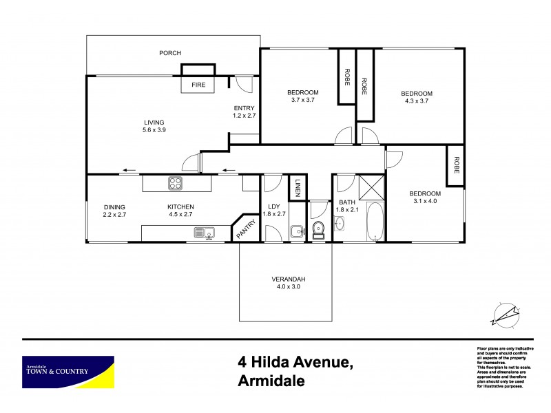 4 Hilda Avenue, Armidale NSW 2350 Floorplan