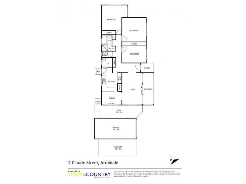 2 Claude Street, Armidale NSW 2350 Floorplan