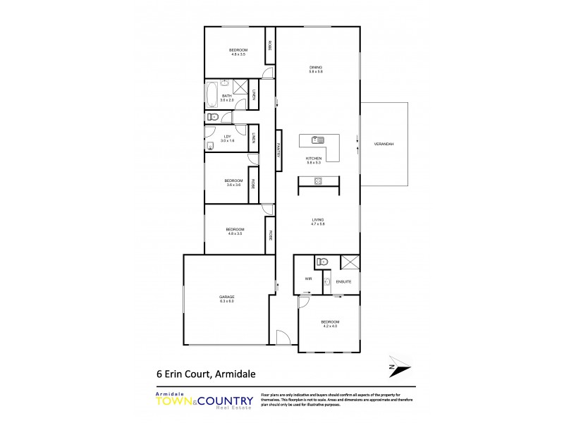 6 Erin Court, Armidale NSW 2350 Floorplan