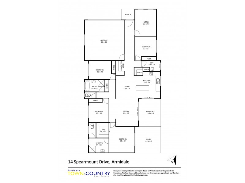 14 Spearmount Drive, Armidale NSW 2350 Floorplan
