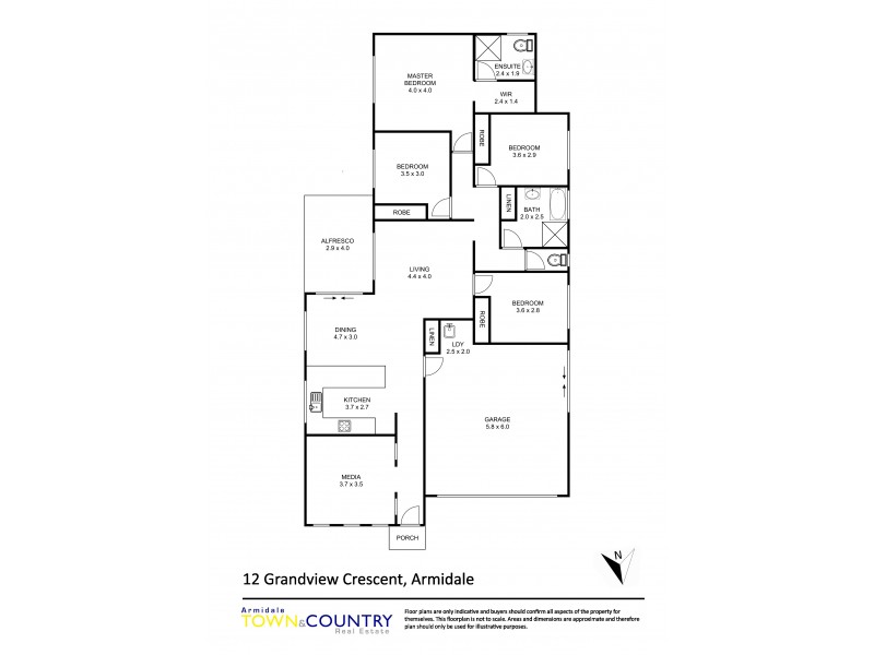 12 Grandview Crescent, Armidale NSW 2350 Floorplan