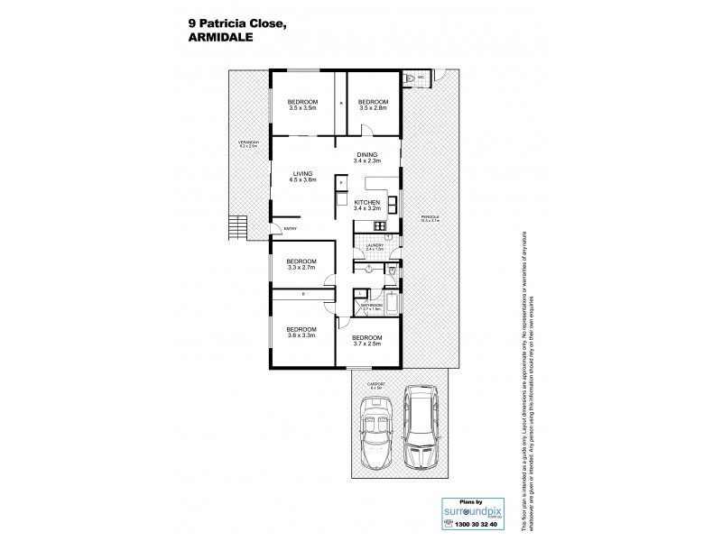 9 Patricia Close, Armidale NSW 2350 Floorplan
