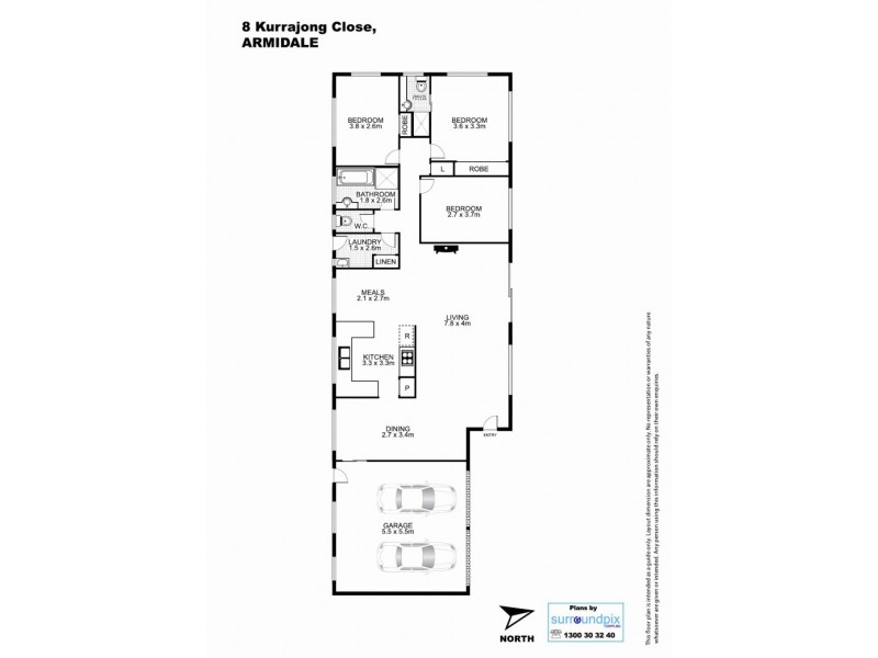 8 Kurrajong Close, Armidale NSW 2350 Floorplan