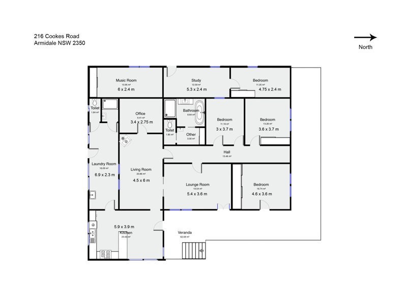 216 Cookes Road, Armidale NSW 2350 Floorplan