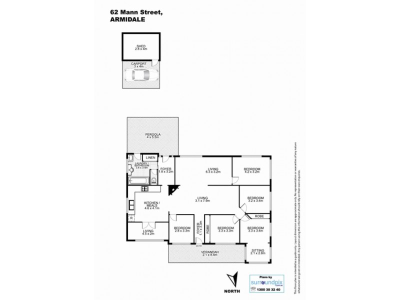 62 Mann Street, Armidale NSW 2350 Floorplan