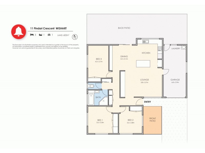 11 Pindari Crescent, Wishart QLD 4122 Floorplan